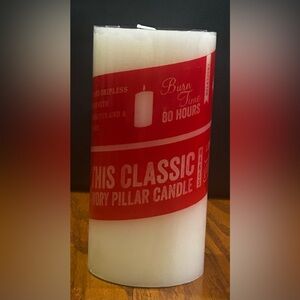 Trader Joe's Unscented White Pillar Candle - 3" x 6"